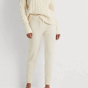 Ralph Lauren Women's Cream Cashmere Knit Pants